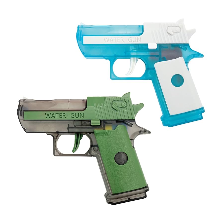 Amazon | 水鉄砲 ウォーターガン 2個セット 手動 軽量 小型 銃